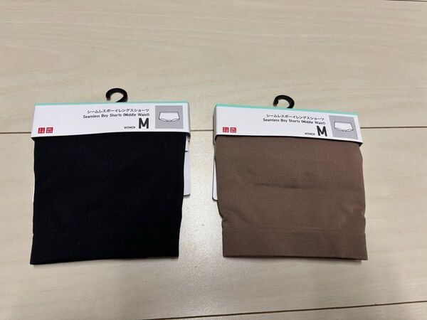 綿棒+ボクサーショーツ 2色セット Mサイズ UNIQLO M ユニクロ シームレス