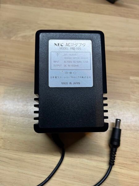 PAD-105 NEC PCエンジン用 レトロゲーム PCエンジン PCE 電源ケーブル ACアダプタ
