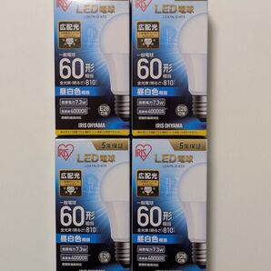 アイリスオーヤマ LED電球 60形 昼白色 4個セット