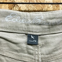 Eddie Bauer エディーバウアー P4 レディース パンツ テーパード ジップフライ ロゴワッペン 綿×カポック×ポリウレタン ベージュカーキ系_画像2