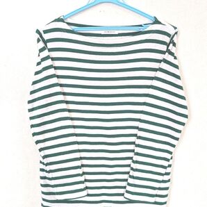 SELF SERVICE 緑白ストライプ Tシャツ トップス長袖 未使用に近い