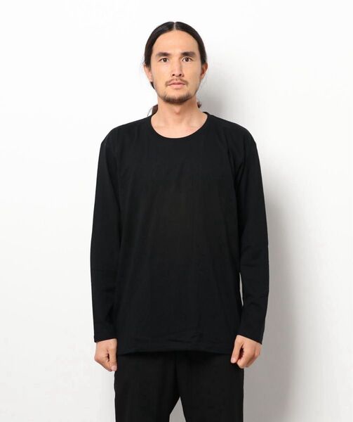 ラスト1つ 定価1,430円 未使用 CAMP7 パック Tシャツ 綿100% 抗菌加工 黒 パックT 長袖Tシャツ