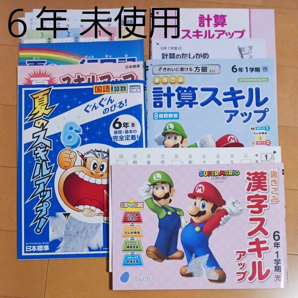 6年生 小六 夏休み 1学期 国語 算数 計算 漢字 問題集 ドリル 先取り 予習 復習 まとめ売り セット