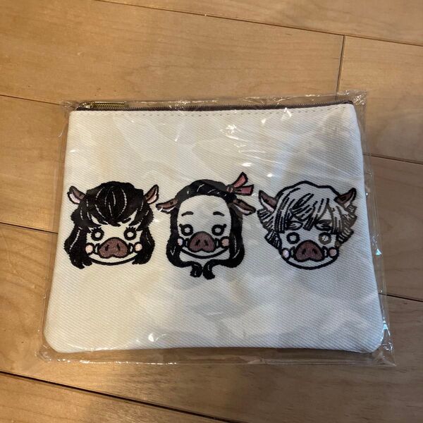鬼滅の刃 吾峠呼世晴 原画展 うりのすけ、うりこ、うりいつ 刺繍ポーチ