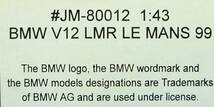 ④JADI 1/43 BMW V12 LMR ＃15 ウイナー ル マン 1999 P.マルティニ/Y.ダルマス/J.ヴィンケルホック_画像5