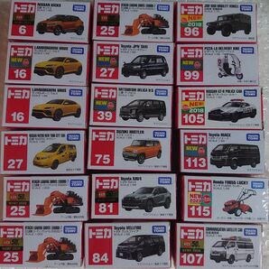 トミカ ミニカー 中サイズ 18台セットまとめ売り ベトナム製 TAKARATOMY