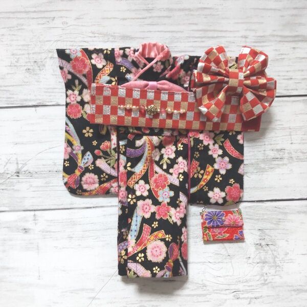 469 ハンドメイド リカちゃん 着物 振袖