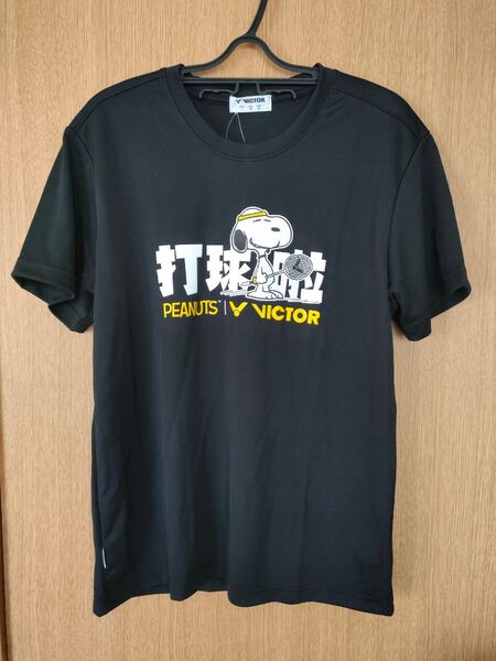 スヌーピー バドミントンTシャツ Lサイズ ブラック 新品未使用