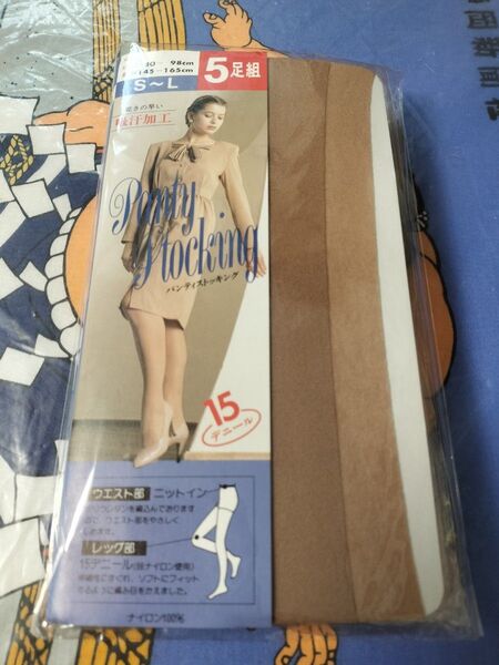 パンティストッキング 5足組 15デニール S-L pantystocking パンスト 昭和レトロ