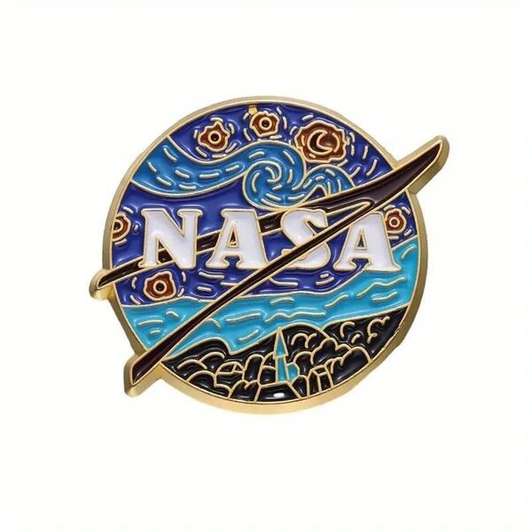 【新品】NASA 油絵風 ピンバッジ ピンズ NASA アメリカ航空宇宙局