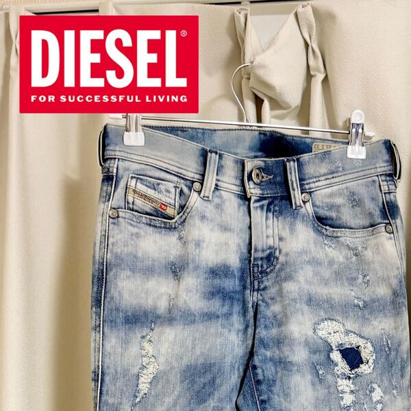DIESEL ディーゼル レディース スキニー デニム ジーンズ ダメージ