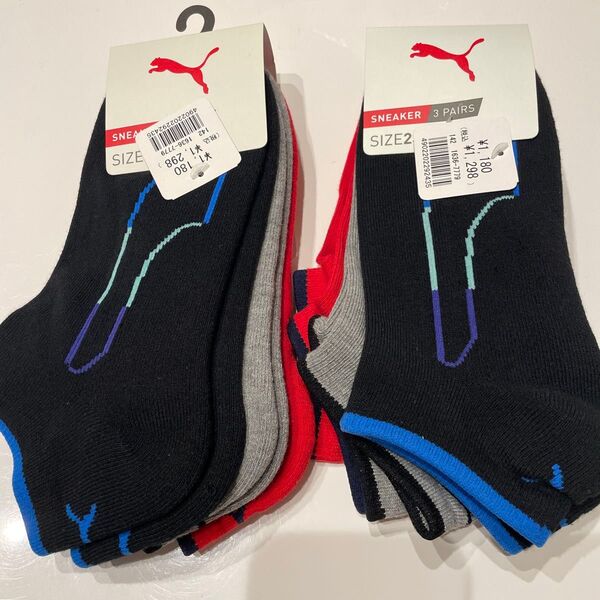 新品 puma 靴下 ソックス サイズ 23-25㎝ 3足組×2セット プーマ