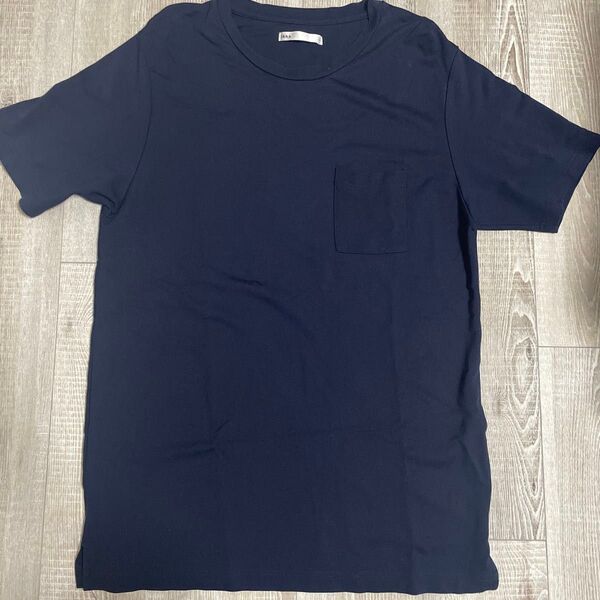 美品 ikka ネイビー ポケットTシャツ Tシャツ 半袖 ネイビー 半袖Tシャツ
