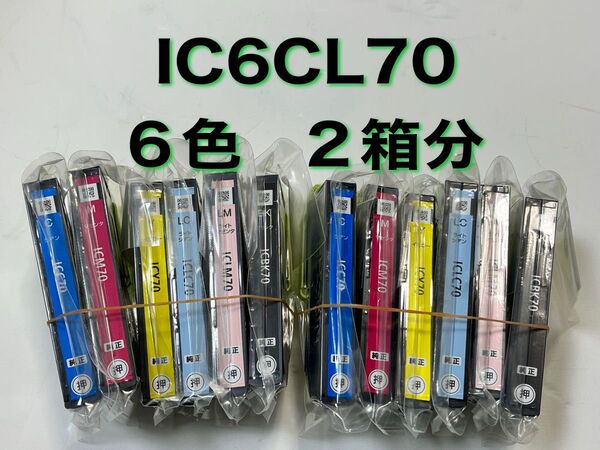 【未開封・未使用】純正品 エプソン EPSON インクカートリッジ さくらんぼ IC6CL70L (6色×2箱分)