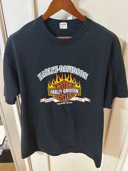 Harley davidson ハーレーダビッドソン tシャツ 古着 ヴィンテージ メキシコ フレイム