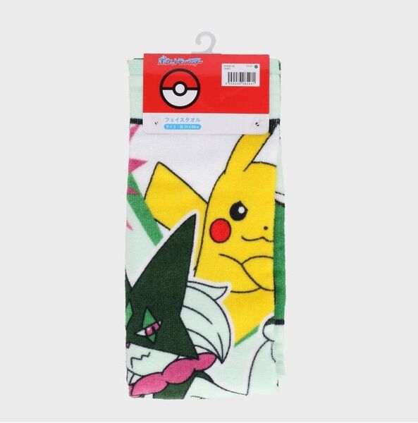 ポケモンフェイスタオル■ピカチュウ×マスカーニャ■綿100%約34×80㎝新品