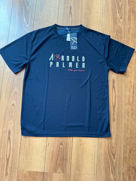 【新品】アーノルドパーマー 半袖 Tシャツ ドライメッシュ ネイビー メンズ Lサイズ