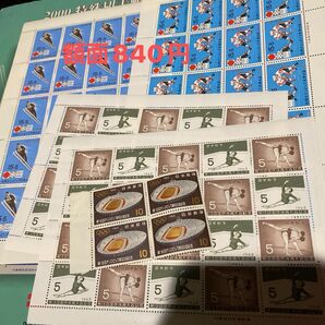 記念切手シート 2種セット 1963年 1964年 未使用