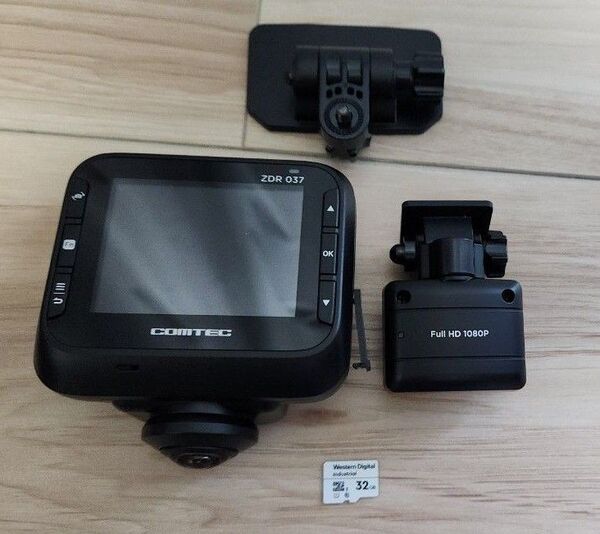 コムテック COMTEC ドライブレコーダー 前後2カメラ ZDR037 360° ドラレコ