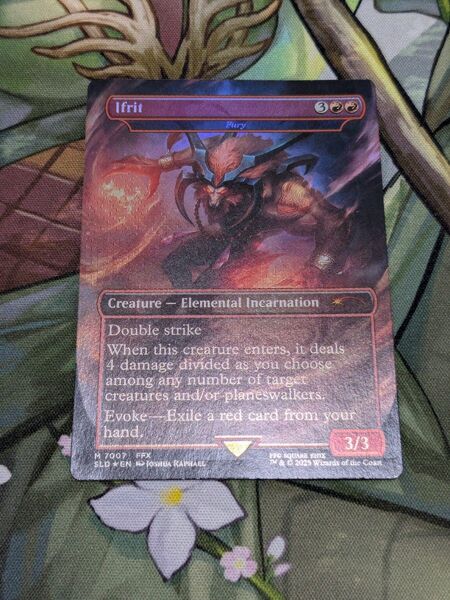 MTG 激情/Fury イフリート レインボーFOIL Secret Lair ファイナルファンタジー