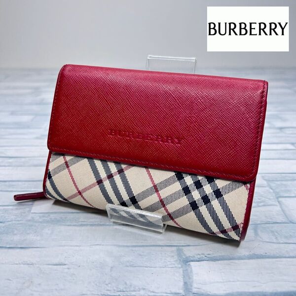 30 美品 BURBERRY バーバリー 二つ折り財布 折り財布