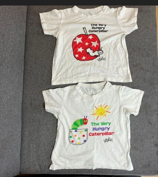 はらぺこあおむし半袖120肌着2枚 Tシャツ 半袖Tシャツ 半袖 ホワイト キッズ