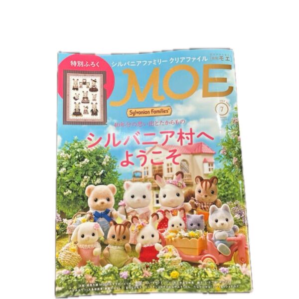 月刊MOE(モエ)2025年7月号 シルバニア村特集 シルバニアファミリー クリアファイル付(新品未使用未開封)