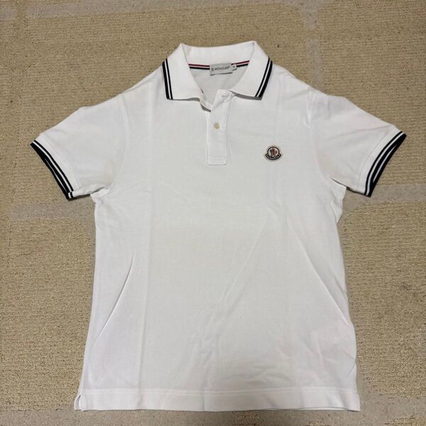 MONCLER ポロシャツ ホワイト Sサイズ