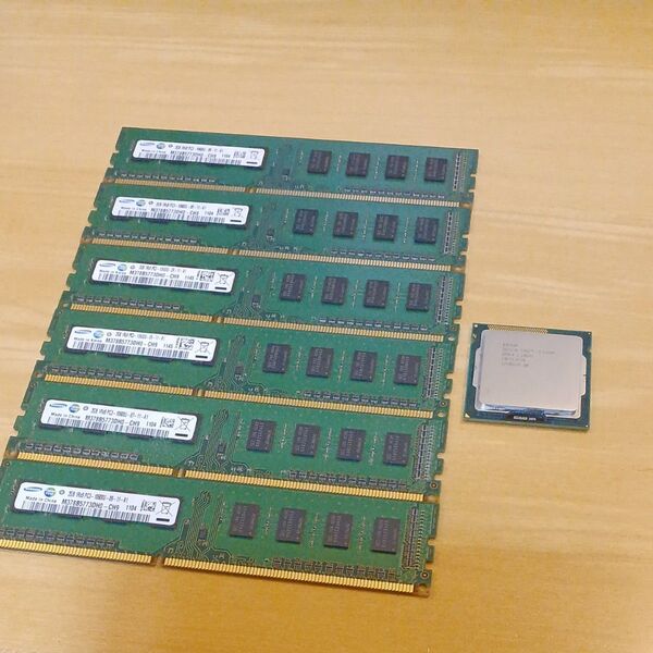 DDR3メモリ 2GB×6枚(計12GB)+CPU CORE i3-2120T