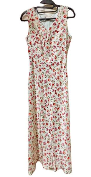 LAURA ASHLEYローラアシュレイ 花柄 ワンピース シルク100%