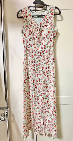 LAURA ASHLEYローラアシュレイ 花柄 ワンピース シルク100%