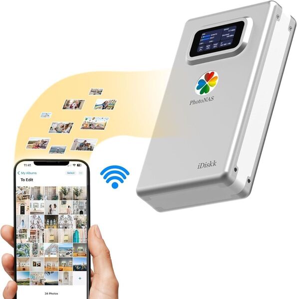 【新品】iDiskk ネットワーク接続ストレージ(NAS)デバイス 2TB コンパクトNAS ポータブルハードディスク
