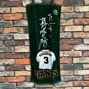 新品 長嶋茂雄 サイン フェイスタオル 野球 巨人 読売ジャイアンツ GIANTS ユニフォーム タオル ミスタージャイアンツ