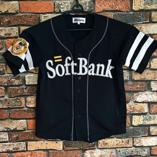 野球 福岡ソフトバンクホークス ユニフォーム Sサイズ MIZUNO ビジター SoftBank HAWKS ベースボールシャツ