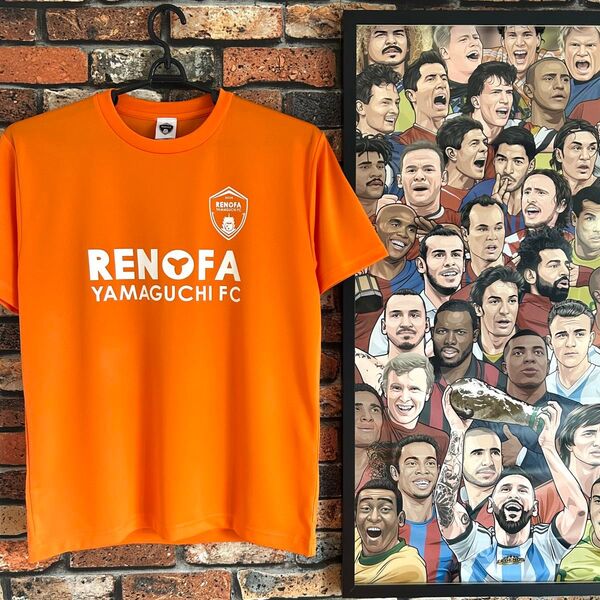 美品 レノファ山口 ユニフォーム シャツ ウェア Tシャツ Jリーグ サッカー フットサル 応援グッズ サポーターグッズ