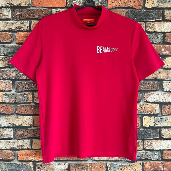 未着用 beams golf ゴルフウェア モックネック ワンポイント 半袖 半袖シャツ Tシャツ ビームス ゴルフ メンズ