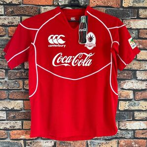 新品 激レア ラグビー レッドスパークス ユニフォーム canterbury ラガーシャツ redsparks コカコーラ ウェア