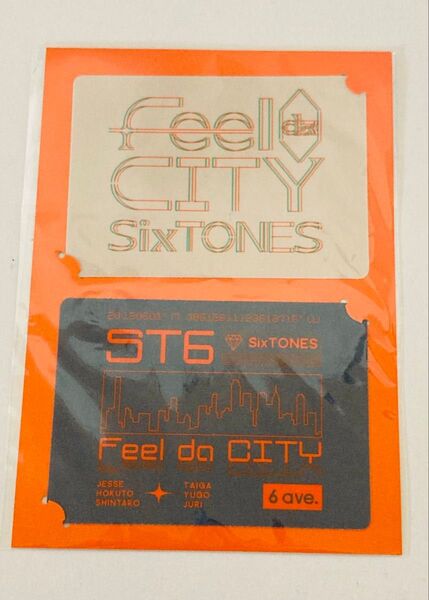 シールステッカー SixTONES ツアーステッカー (2枚セット) 「SixTONES Feel da CITY」