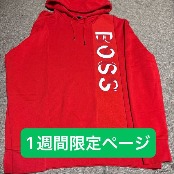 1週間限定ページ XL HUGO BOSS パーカー フーディー 大谷翔平 ヒューゴボス 赤