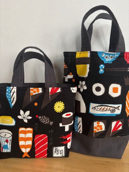 6J ミニトートバッグ 2枚セット ハンドメイド