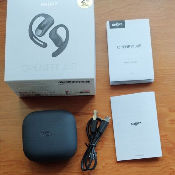 SHOKZ OpenFit Air 骨伝導イヤホン ブラック 美品