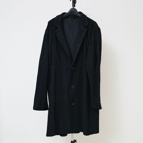 HOMME PLISS ISSEY MIYAKE ロングジャケットサイズ2 ジャケット コート M 長袖 黒