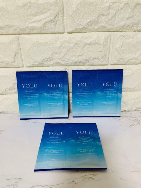 YOLU ヨル リラックスナイトリペア トライアル シャンプー ヘアトリートメント お試し 3個