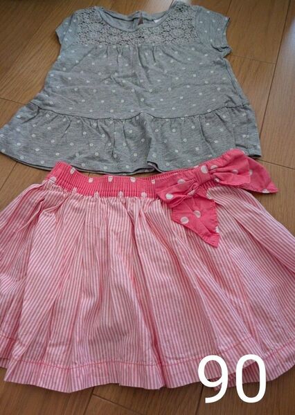 オシュコシュ ベビー服 女の子 セットアップ 90サイズ 2点セット