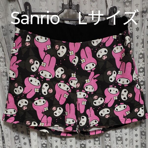 Sanrio Lサイズ マイメロ クロミ柄ショートパンツ サンリオ 地雷系 ゴスロリ 韓国
