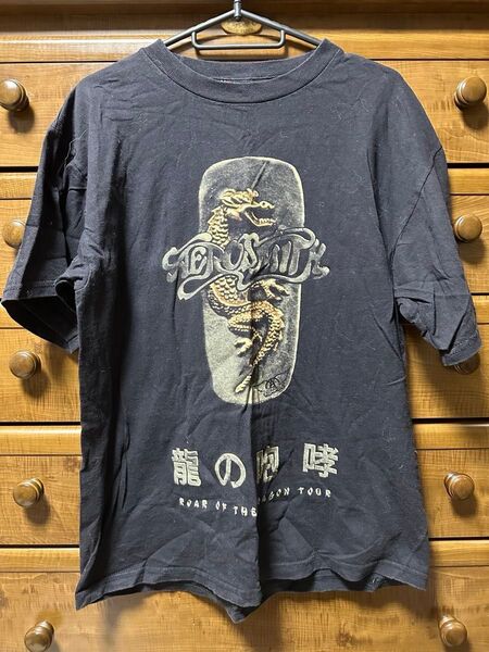 エアロスミスのコンサート、日本来日の、龍の咆哮のTシャツになります。レア物でもう手に入りません。キーホルダーセットにやります