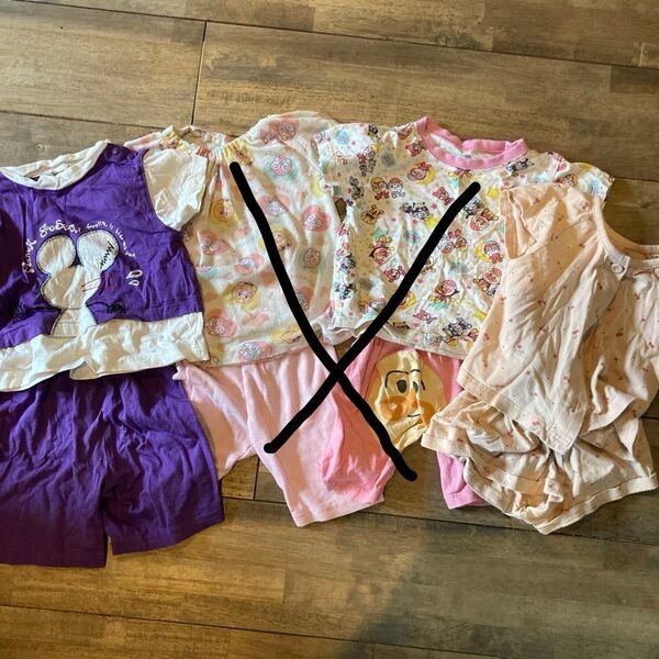 まとめ売り 2セット 女の子 子供 パジャマ 上下セット 夏 半袖 90cm 95cm アンパンマン