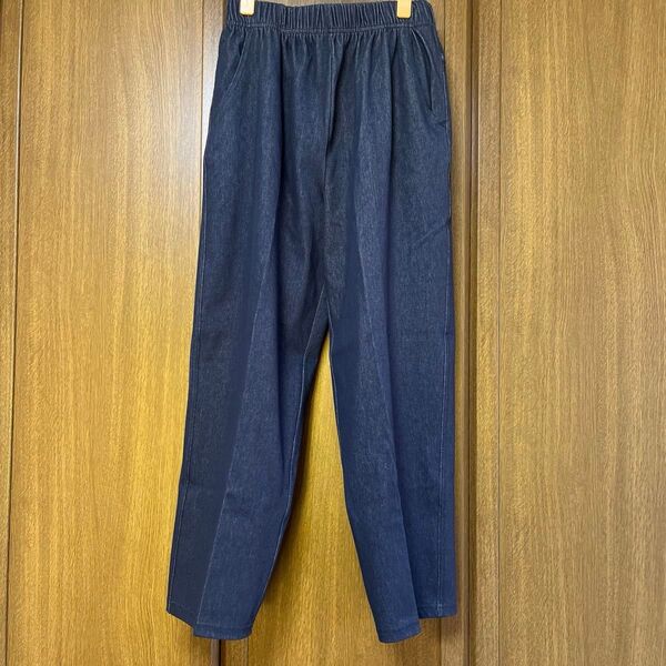 【未使用】しまむら ストレッチデニム風パンツ/ブラックデニム