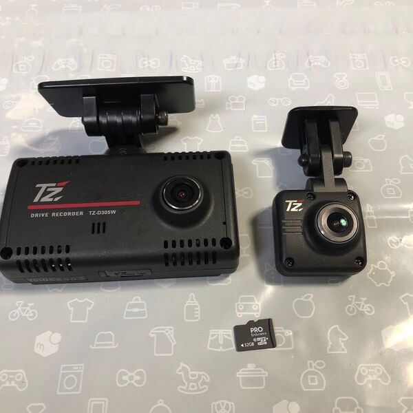 セルスターTZ-D305W ドライブレコーダー 前後2カメラ