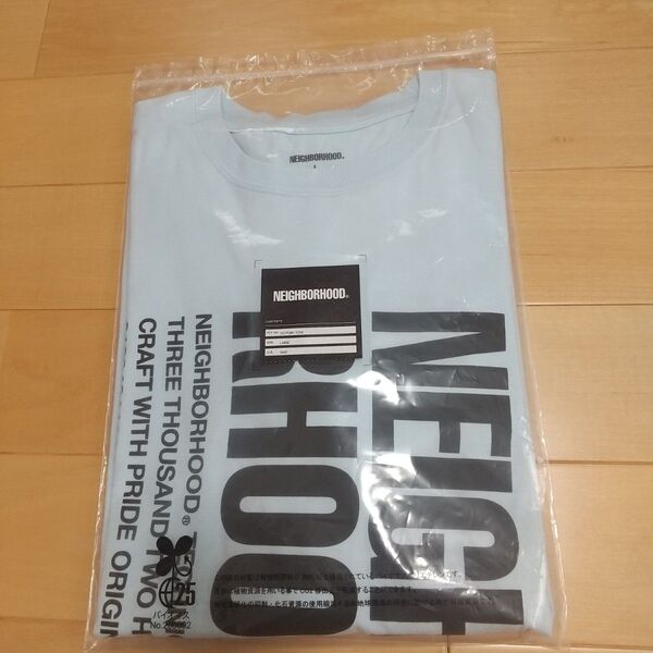 【美品】ネイバーフッド 23SS NH.TEE SS-3 T-SHIRT サックスブルー サイズL NEIGHBORHOOD
